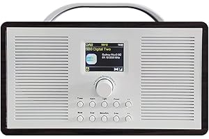 ALANO FM/Dab+ Radio/Bluetooth/AUX in Radio Dab Portable en Bois avec écran Couleur 2,4 TFT et Double Mode d'alarme, Radio Dab au Design Vintage pour Jardin et Cuisine (Marron)