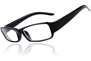 BETSION Nearsighted Eyeglasses Black Frame Shortsighted Myopia Glasses for men and women（ -1.00 to -6.00）