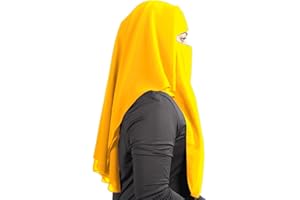 MyBatua 3 Schichten saudi niqab Im atmungsaktiven Georgette, Großhandelspreis, 1 stk Gesichtsschleier NQ-003