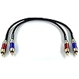 WJSTN-020 RCA to RCA Audio Cable, Male to Male RCA Stereo Audio Coaxial Digital Cable, Digital Stereo Audio Cable for subwoofer, Home Theater, high-Fidelity Audio-Double Shielding-2 Pack (1FT)
