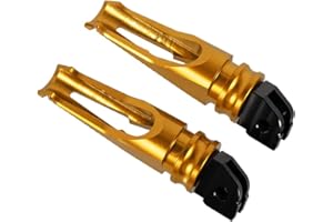 SINKEES Pour Ducati Monster 797/821/1200S Repose-pieds de moto en aluminium CNC, passager arrière accessoires pour Panigale 899/959/1299/1098/1198/1199 (Or)