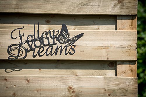 TS Wand-deko Gardendeco Dreams Iron, pulverbeschichtet, schwarz, 35 x 1 x 16 cm, 134384 - 2