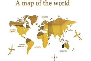 LUMING 3D Mappa Del Mondo Wall Sticker Adesivi Adatto Per Adesivi Murali Parete Sfondo Divano Soggiorno Ufficio Mappa Del Mondo Wall Sticker Home Decor