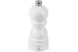 PEUGEOT Paris Manuelle Salzmühle, Mahlgradeinstellung u’Select, Höhe: 12 cm, Holz, Weiß, 27797