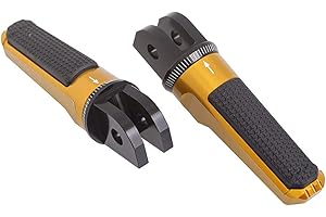 SINKEES Motorcycle Foot Pegs Front Pedals Rider Footrest Accessories for Bonneville T100/T120 2016-2019 for Speed Triple/R 2016-2020 for Thruxton 1200/R 2016-2020 for Tiger Sport 2013-2020 (Gold)