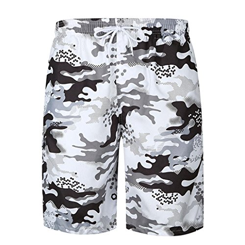 Hombres Pantalones de Playa, Hombre Bañadores De Natación Pantalones Cortos Bermudas Shorts Verano Sport Moda Surf Calzoncillos Trajes De Baño (C, CN:XXL)