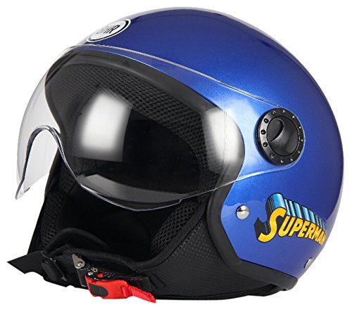 BHR 45036 Casco Demi-Jet One 801, Superman, tamaño L (59 cm), color