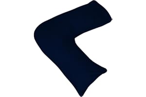 AmigoZone Orthopaedic V Shaped Pillow Nursing, Pregnency, Back Support With Free Pillow Case - Navy