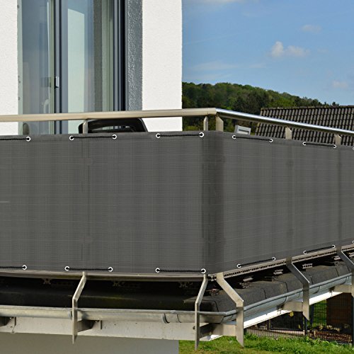 Sol Royal® Balkon-Sichtschutz SolVision 300x90cm – witterungsbeständige Balkon-Umspannung Windschutz in Anthrazit - 5