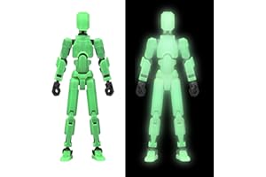 MerryXD Titan 13 Action Figure,Assembly Completed Dummy 13 Action Figure Lucky 13 Action Figure T13 Action Figure 3D Printed Multi-Jointed Movable, Nova 13 Action Figure Toy Grow in The Dark Green
