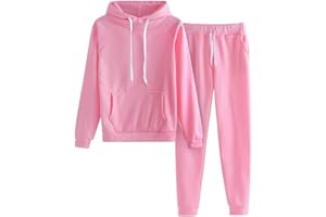 riou Conjunto Chándal de Mujer Invierno Otoño Casual de Casa Sudadera Completo 2 Piezas Moda de Manga Larga Ropa de salón Corredores Tops + Pantalones Largo Tallas Grandes