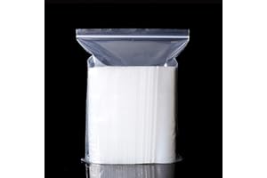 AROHANA 100 Sachets transparents en plastique refermables, sac de serrure à fermeture à glissière réutilisable fort, épaississement et durable, serrure pour fermer à clef 12x17cm