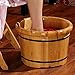 Produktbild Fußbadewanne Massivholz Natürlich Verdicken Fuß Spa Holz Badewanne Haushalt Isolierung Gedämpft (42 * 25cm)