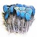Produktbild ERGEOB 100 stück blau Kupfer Hühnerfedern Fertigkeit Basteln Feder Fasanenfedern Federhaar 4-8cm/Länge