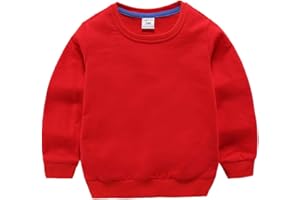 DCUTERQ Bébé Garçons Enfants Manches Longues Coton Sport Pull Tops Col Rond Sweatershirt Chemise Sweat Shirt 1-8 Ans