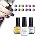 Ukiyo Holographic Colourful Rainbow Gel Polish Soak Off UV LED Nail Art Varnish Manicure 8ml