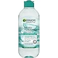 Garnier Micellar Hyaluronic Aloe Cleansing Water For Dehydrated Skin 400ml, Replumping Cleanser & Makeup Remover, Recognised By The British Skin Foundation, Use With Reusable Micellar Eco Pads