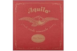 AQUILA CORDE ARMONICHE Reds Set Ukulele Bariton, DGBE, D Low, B und E Saiten