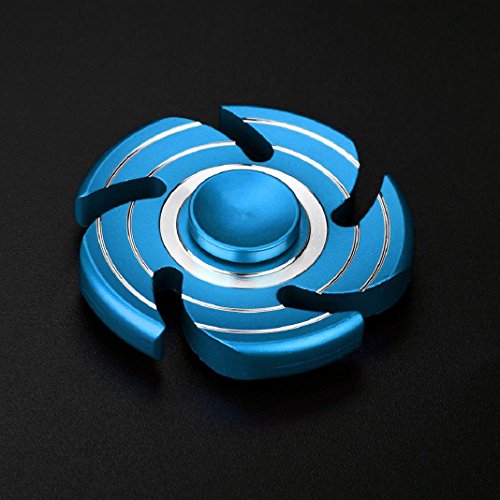Spielzeug Geschenk Fidget Hand Spinner Dreieck Metall Spinner Finger Focus Stress Relief Spielzeug Geschenk für Kinder / Erwachsene (Blau) - 4