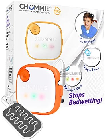 ChummieElite Bedwetting Alarm with 5 Tones, Vibration and One Drop Detection Technology (Orange)
