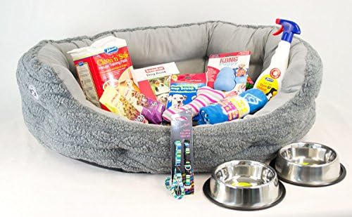 The Pet Express Large Puppy Dog Starter Kit - With Pink Collar &amp; Lead Set