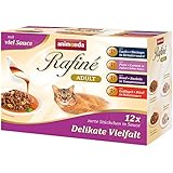Animonda Rafine Adult Katzenfutter Herzhafte Vielfalt in Sauce, 4er Pack (4 x 1200 g)