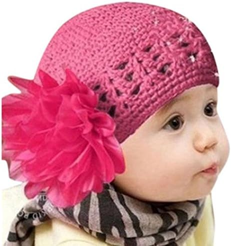 FALAIDUO Flower Infant Girl Hair Band Headband Headwear Hat 1-3 Years (Hot Pink)