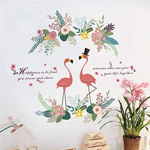 Preisvergleich Produktbild YKLOPI Garten Romantische Blume Wandaufkleber Aufkleber Schlafzimmer Wohnzimmer Wand Kunst Wohnkultur Poster Hochzeit Decor60X90Cm