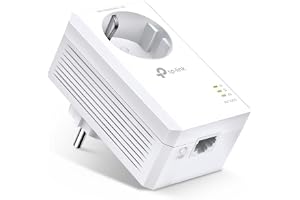 (renoverad) TP-Link TL-PA7017P Powerline Extender AV1000 med uttag för schuko, 1 x gigabit-port, plug and play, kompatibel med PA7017P-kit och PA7017 kit