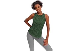 Weardear Damen Yoga Tanktops Ärmelloses Sportshirt Kleidung Fitness Running Workout Lauftop Geo-Druck Oberteile