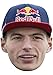Price comparison product image VERSTAPPEN CAP JB - Formula 1 Driver Fancy Dress Cardboard Celebrity Party Stag Birthday Idea Fancy Dress Face mask