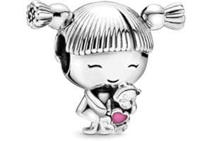 Annmors Charm Cœur Amour Famille pour Femme Argent Sterling 925 Breloque Bracelets Colliers Pendentifs