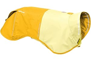 Ruffwear, Sun Shower Dog Raincoat, All-Weather Jacket, Waterproof, Windproof & Lightweight, Mineral Yellow, Small