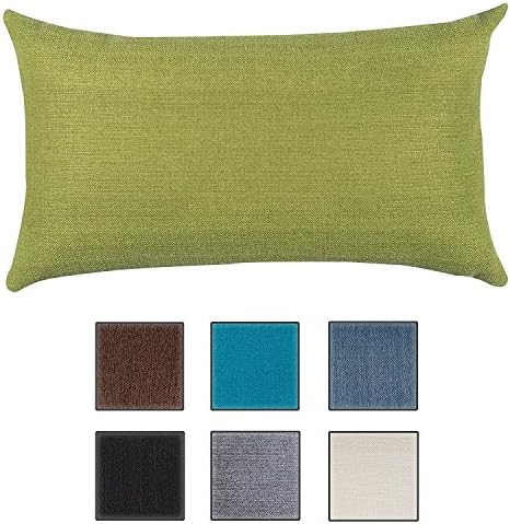 Salosan Sofa pillow, Lounge Cushion, Decorative Scatter Cushion, Hypoallergenic Filling - In 7 Plain Colours, Size 40x70 cm (green)