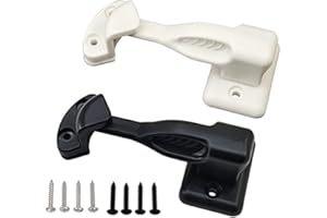 NICEMINIWALL Kompakter Türhalter und Schloss für Wohnwagen mit drehbarer Verriegelung (weiß)