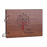 Sehaz Artworks Just for You Wooden Scrapbook Photo Album for Memorable Gift on Boyfriend Girlfriend Husband Wife Spouse Birthdays, Valentines Day, Anniversary, Monthsary for Couples