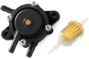 HURI Benzinpumpe mit Benzinfilter für Briggs & Stratton 491922 691034 692313 808492 808656 Kohler 24 393 16-S 2439316S Kawasaki 49040-7001 Kraftstoffpumpe
