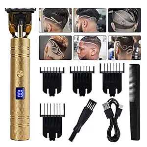 Hair Trimmer for Men,FACEBOX Zero Gapped Trimmers Professional 0mm Baldheaded, Haircut & Grooming Kit for Men with Rechargeable LED Display T Blade Clippers Kits for Family Home Daily Use Barbers