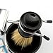 Stand for Shaving Brush and Razor With Tin Box, - for moisturised Beard Shaving Safety Razor Strop Shaving Soap (Compact Stable Metal Bracket Plastic Shell Portable for Holidays Travel Shaving Stand