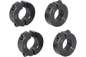 AZSSMUK doppelt geteilte Schaftmanschette, schwarzes Oxid, Schrauben-Stil (4 Stück) (5/8-COSC-4P)