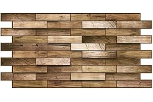 GRACE BALTIC Paneles de pared de plástico de PVC 3D Azulejos decorativos revestimiento - avellana (paquete de 10 piezas/4.7 m²)