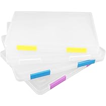 Boîtes Rangement A4 Kaizuca 4 Pack - Plastique Transparent - Organisation Documents Et Fournitures