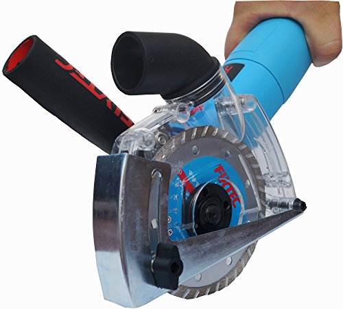 Herzo Expert 115mm / 125mm Winkelschleifer Absaughaube mit Führungsschlit und Trennscheiben. - 4