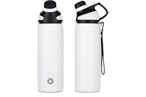 Fjbottle Edelstahl Trinkflasche Sport mit Magnetischem Deckel 1L, 800ml, 600ml, 400ml BPA-Frei Auslaufsichere Kinder Flasche - Kohlensäure geeignet 1500ML Wasserflasche Thermo für Schule, Fitness
