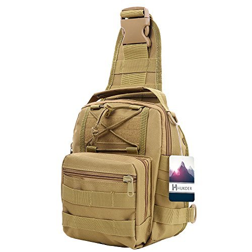 HUKOER Zaino Monospalla Uomo Militare Casuale Portabile Impermeabile  all'aperto Borsa per Viaggio Trekking Campeggio… - You Combat