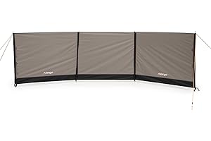 Vango Family Windbreak - PowerPlus Steel Poles, Fire Retardant Fabric, 4,000mm Waterproof Sentinel Active Plus Material, High Visibility Guylines for Camping, Beach