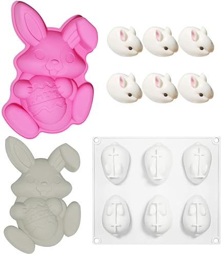 Lot De 2 Moules En Silicone De Pâques - 16 Trous - Moule À Pralines De