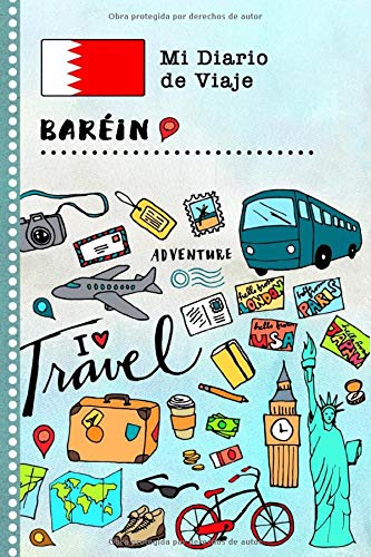 Barein Diario de Viaje: Libro de Registro de Viajes Guiado Infantil - Cuaderno de Recuerdos de Actividades en Vacaciones para Escribir, Dibujar, Afirmaciones de Gratitud para Niños y Niñas