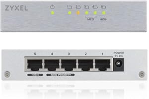 Zyxel de 5 puertos Gigabit Ethernet Switch Desktop - Carcasa de metal [GS105B]