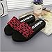 Produktbild CWJDTXD Sommer Hausschuhe Ex-gratia Sommer Strand Damen flache Zehen Schaum leichte rutschfeste Sandalen und Flip-Flops Flip-Flops im Sand, 39, Leoparden rot